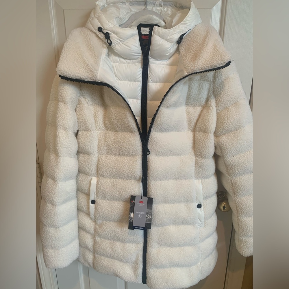 NWT. Pajar Canada Yvaine mixed media parka, size XL. White/off-white. Gorgeous! - Picture 6 of 15